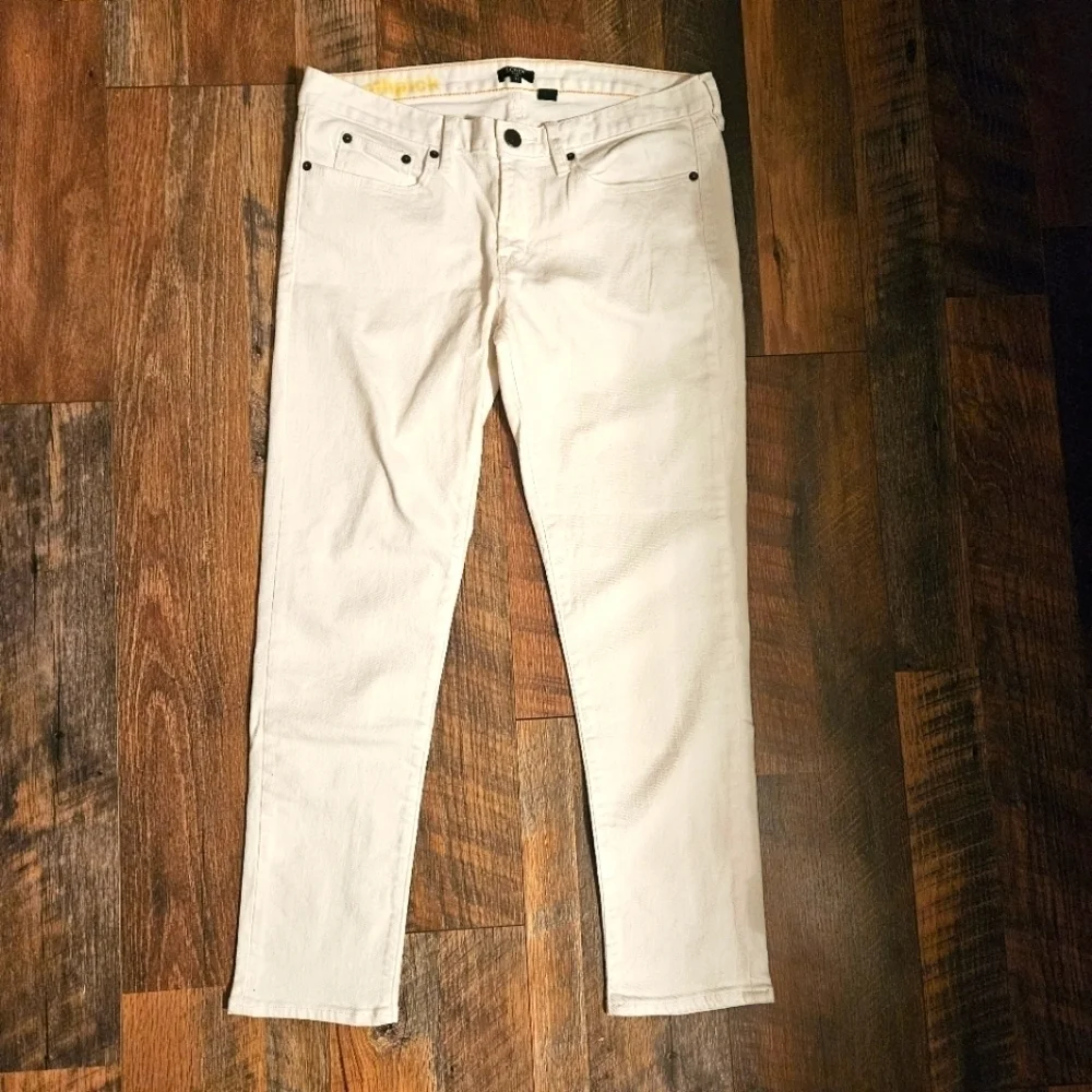 J. Crew White Toothpick Stretch Jeans Size 31